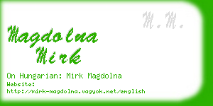 magdolna mirk business card